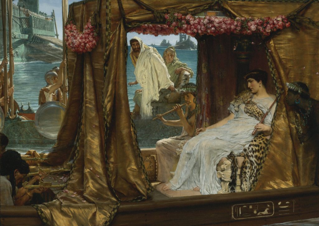 Cuadro encuentro entre Cleopatra y Marco Antonio (Lawrence Alma-Tadema)