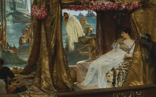 Cuadro encuentro entre Cleopatra y Marco Antonio (Lawrence Alma-Tadema)