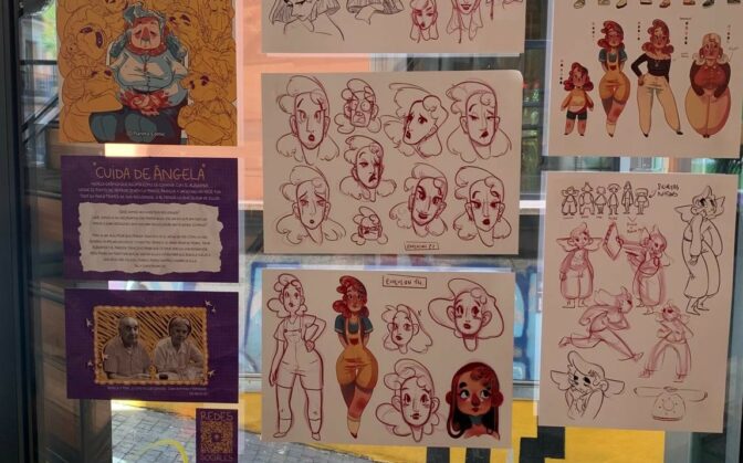 Primeros diseños ángela exposición iván pineros bastardo hostel madrid